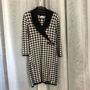 Calvin Klein houndstooth sweater dress